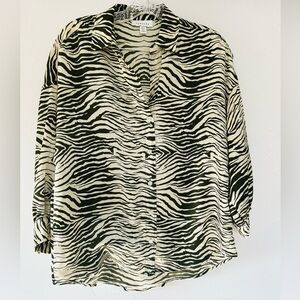 Topshop animal print blouse
